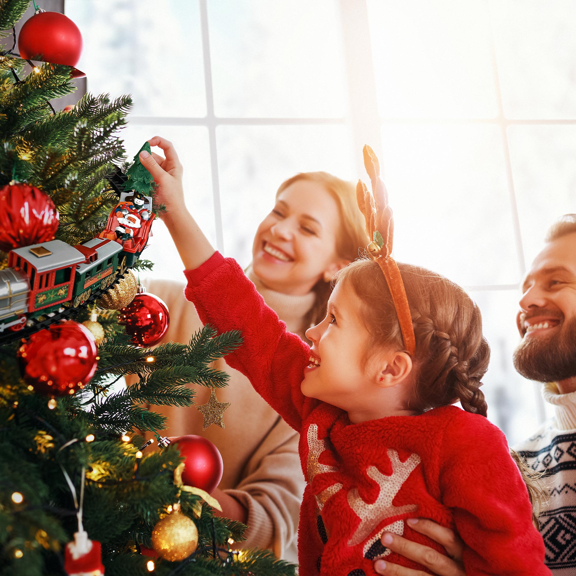 Weihnachtszug für den Tannenbaum