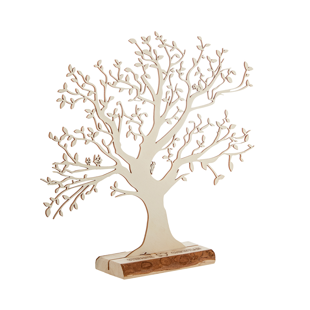 Baum mit Vogel mit Wunschtext Oder Namen Geschenke Deko personalisiert  Ehepaar Paar Pärchen